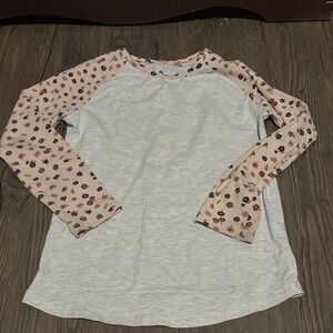 Girls floral baseball tee